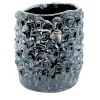 Vaso in Ceramica Onda Serie Medio Platino Liquido