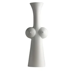 Vaso in Ceramica Opaco Bianco Venus di Ambrogio Pozzi