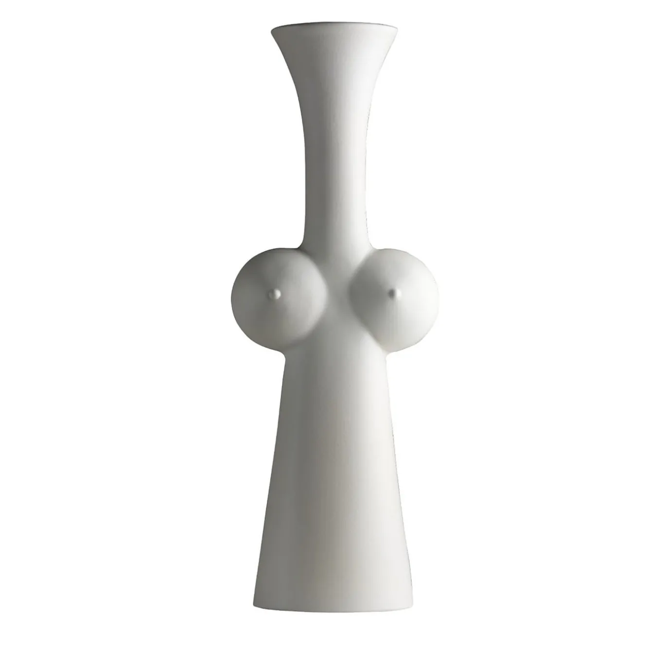 Vaso in Ceramica Opaco Bianco Venus di Ambrogio Pozzi