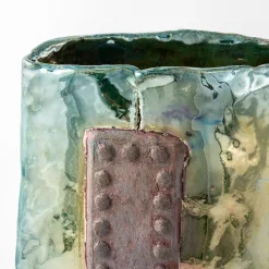 Vaso in Ceramica Policroma Antica Leggenda di Nino Basso #1