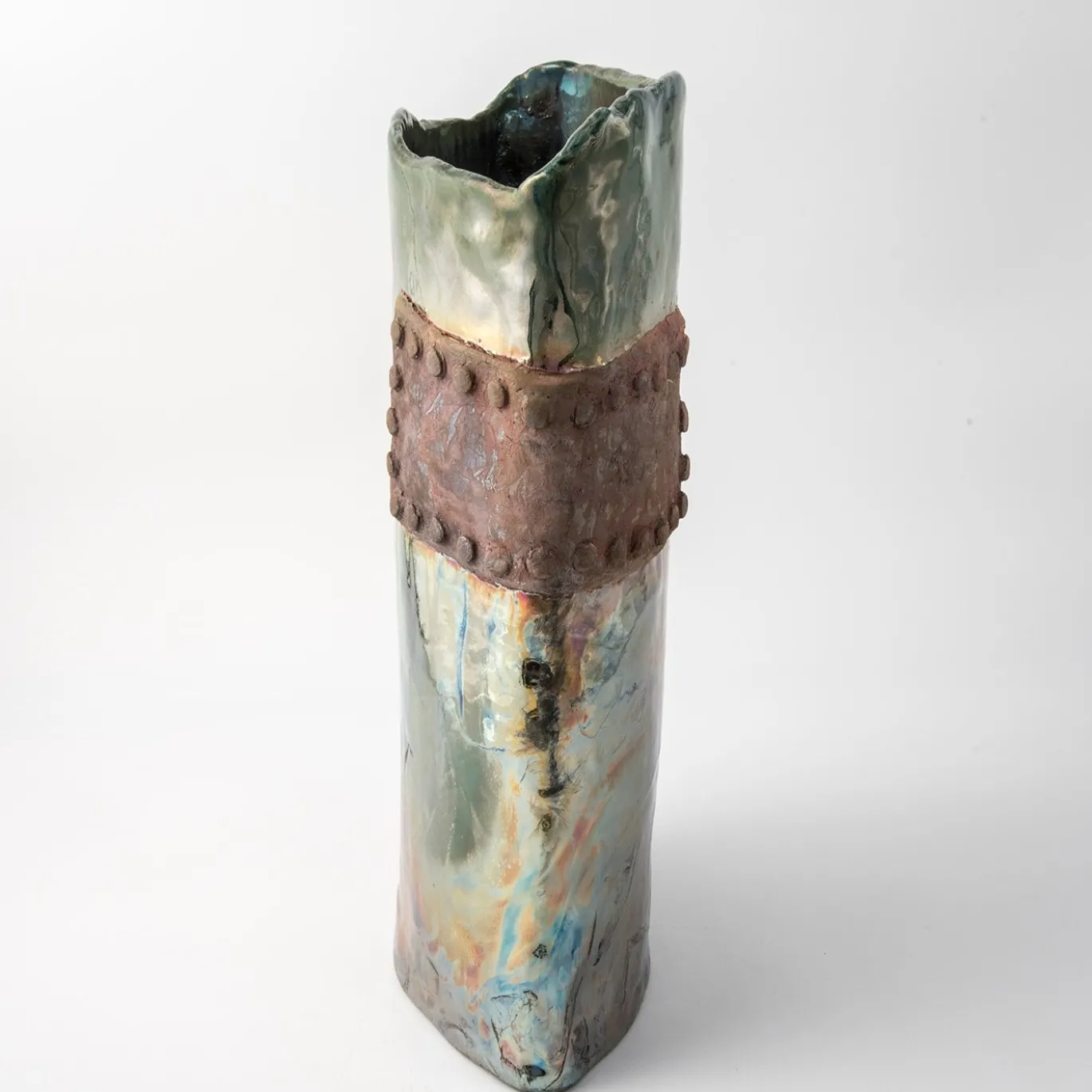 Vaso in Ceramica Policroma Antica Leggenda di Nino Basso #2