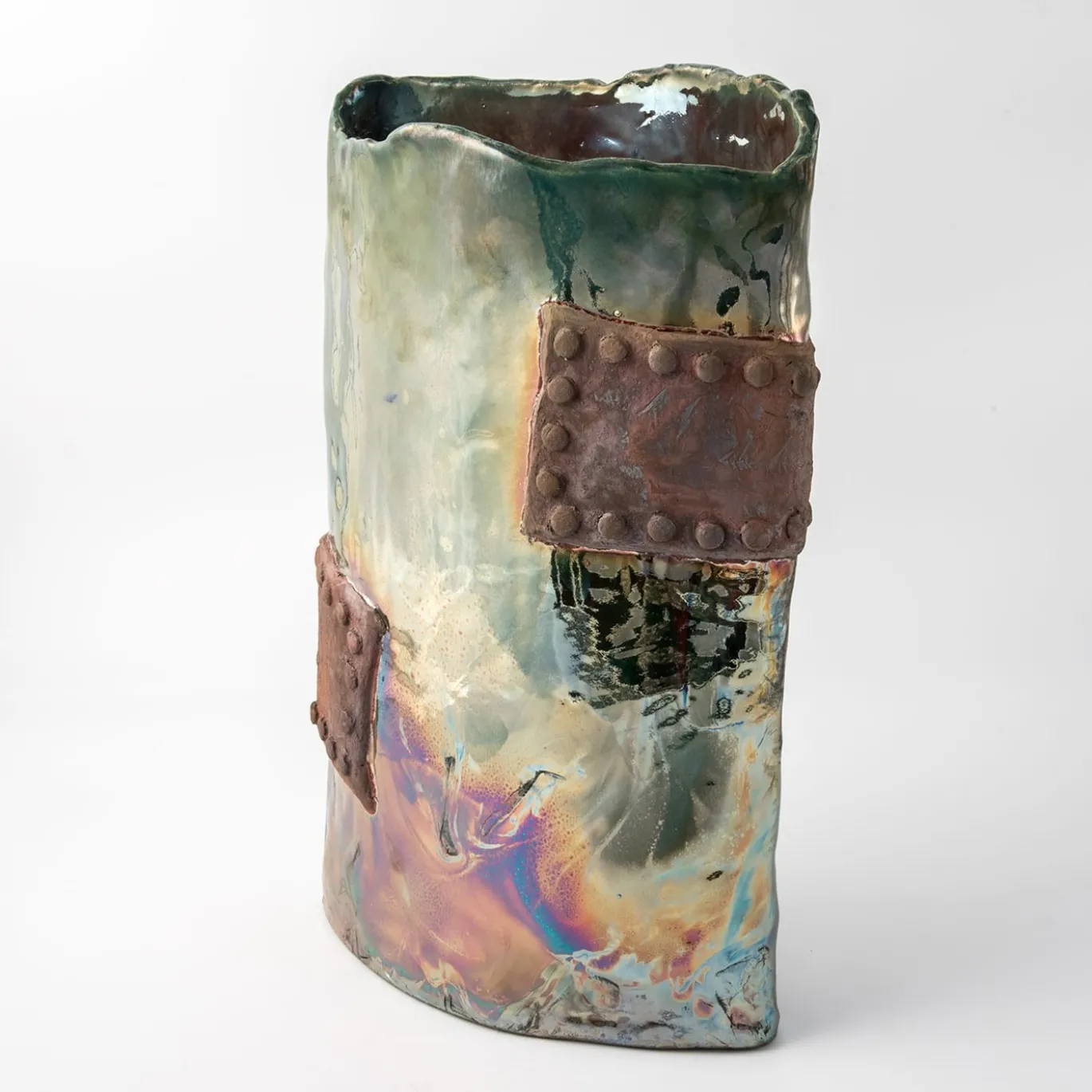 Vaso in Ceramica Policroma Antica Leggenda di Nino Basso #2
