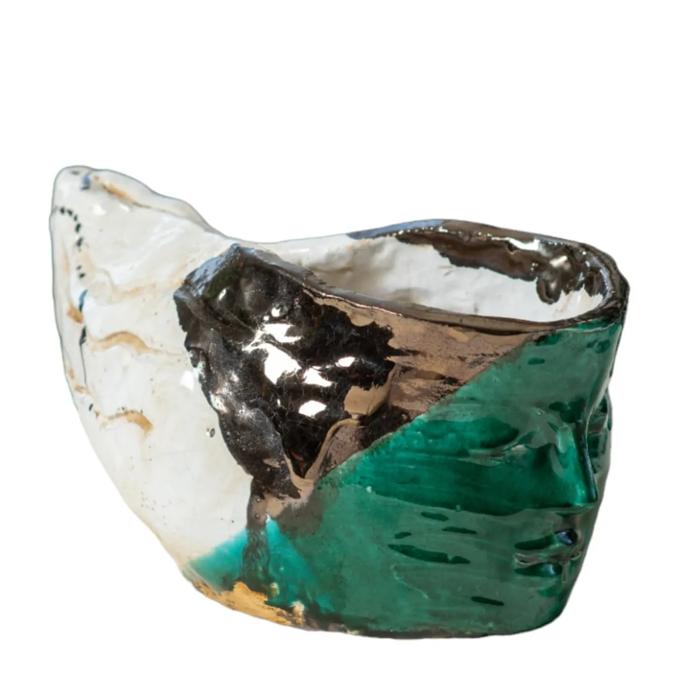 Vaso in ceramica policroma La Forza Del Vento
