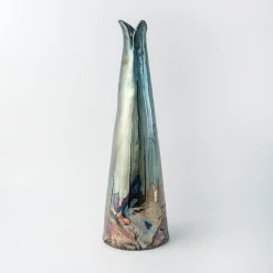 Vaso in Ceramica Policroma Notturno a Portofino di Nino Basso