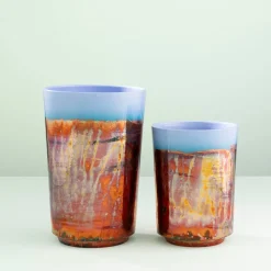 Vaso in Ceramica Policromatico Riflesso Alba #1