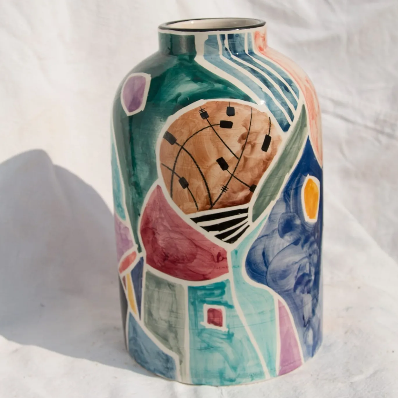 Vaso in Ceramica Roller Policromo Mosaic