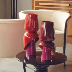 Vaso in Ceramica Rossa Toulipa di Luca Binaglia