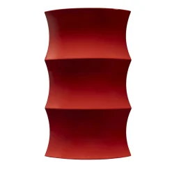 Vaso in ceramica rosso Curve #2 di Zaven