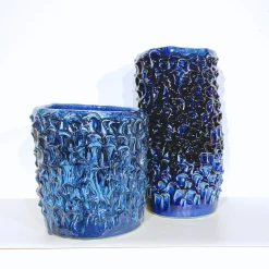 Vaso in Ceramica Tubino Serie Onda Lapislazzuli