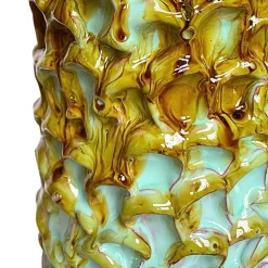 Vaso in Ceramica Tubino Serie Onda Tiffany e Miele