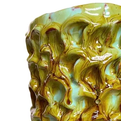 Vaso in Ceramica Tubino Serie Onda Tiffany e Miele