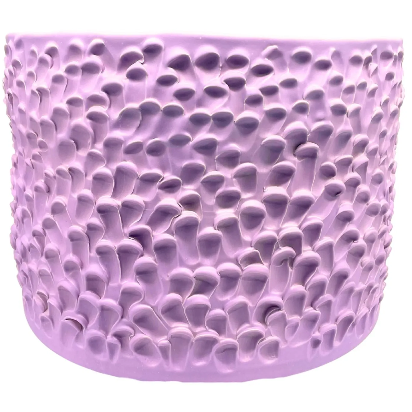 Vaso in Ceramica Tubone Serie Onda Lilla Campanula