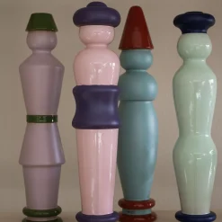 Vaso in Ceramica Turchese Clown di Jean-Christophe Clair