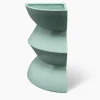Vaso in ceramica turchese Curve #4 di Zaven