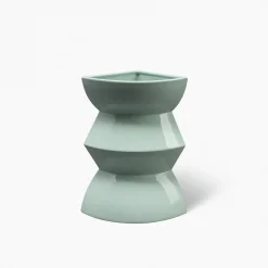 Vaso in ceramica turchese Curve #4 di Zaven
