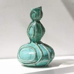 Vaso in ceramica verde Acini