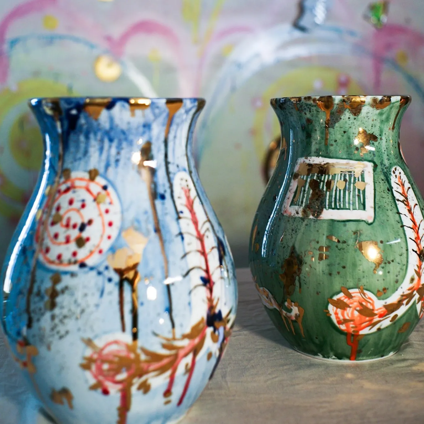Vaso in ceramica verde Afrodite