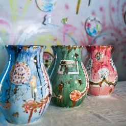 Vaso in ceramica verde Afrodite