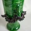 Vaso in ceramica verde con baffi