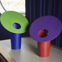 Vaso in Ceramica Verde e Blu Ipomea di Luca Binaglia
