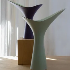 Vaso in Ceramica Verde Kàlla di Luca Binaglia