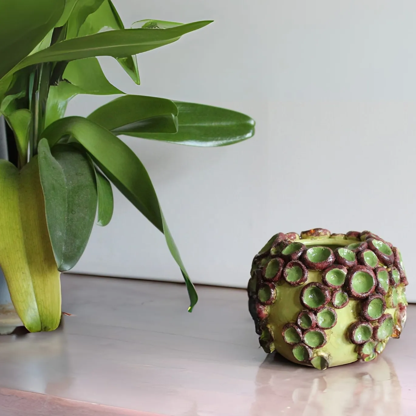 Vaso in ceramica verde Melia