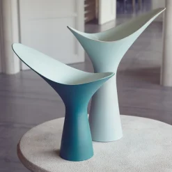 Vaso in Ceramica Verde Scuro Kàlla di Luca Binaglia