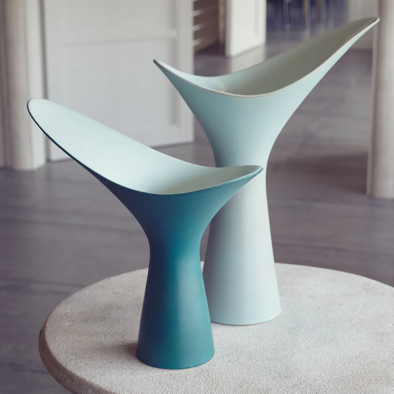Vaso in Ceramica Verde Scuro Kàlla di Luca Binaglia