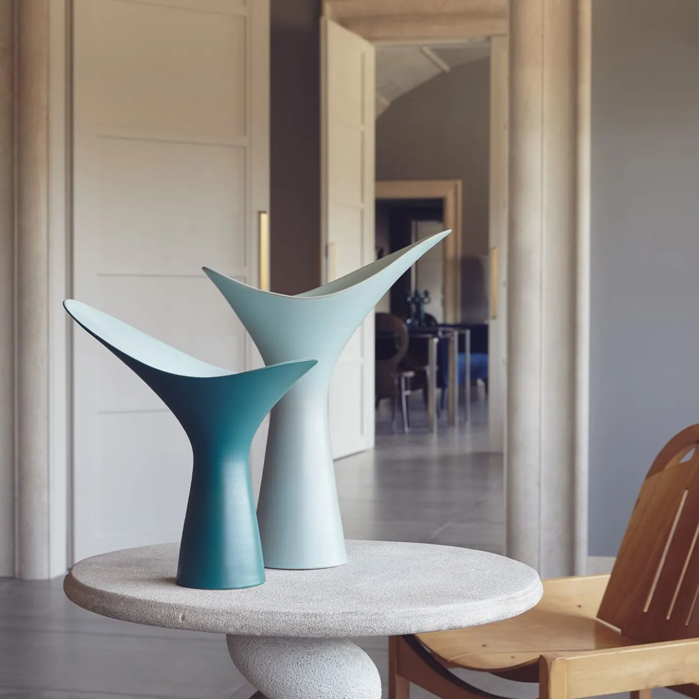 Vaso in Ceramica Verde Scuro Kàlla di Luca Binaglia