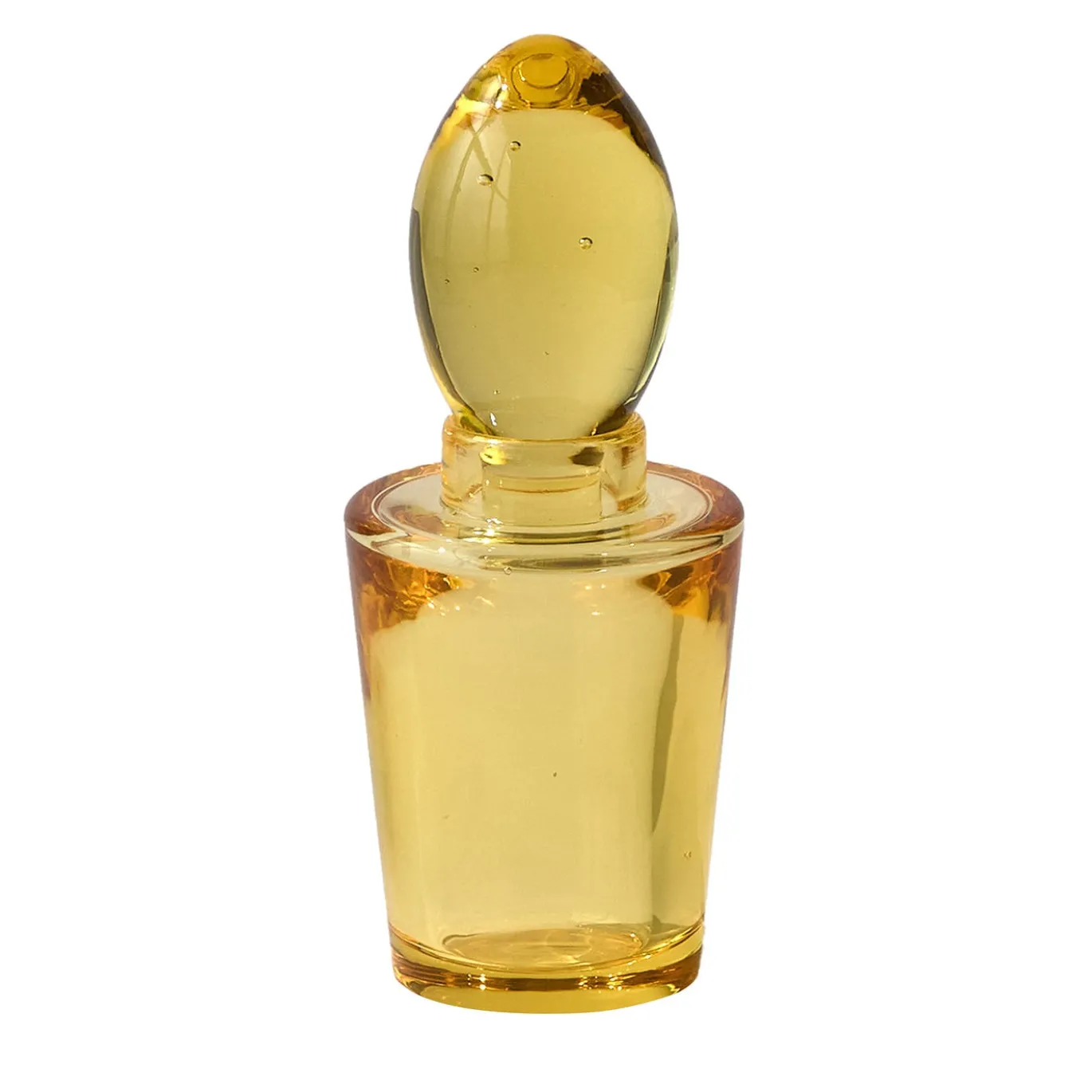 Vaso in cristallo soffiato a mano Ragusa giallo