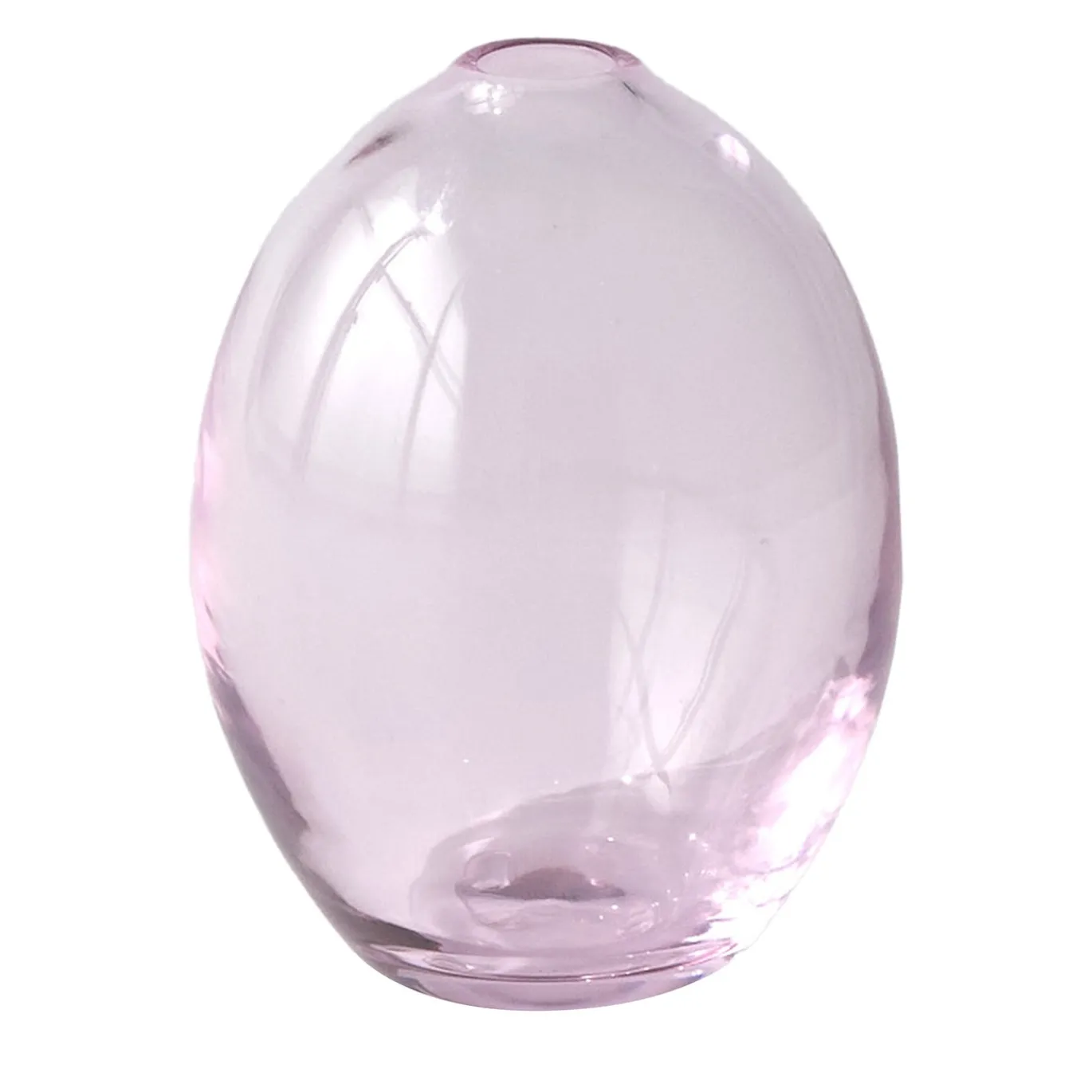 Vaso in cristallo soffiato a mano rosa Uovo