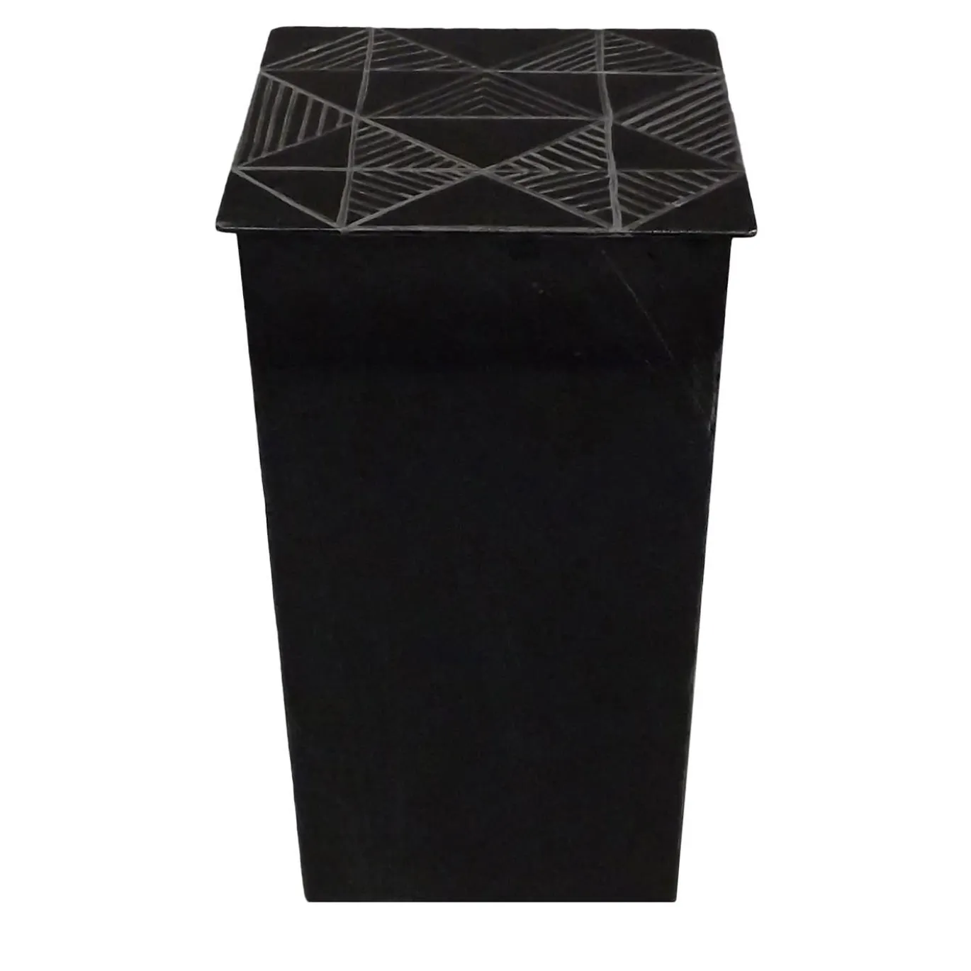 Vaso in metallo con coperchio con motivo Cesta