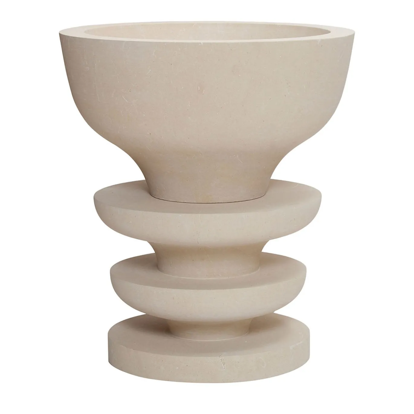 Vaso in pietra calcarea Ondulation di Matali Crasset