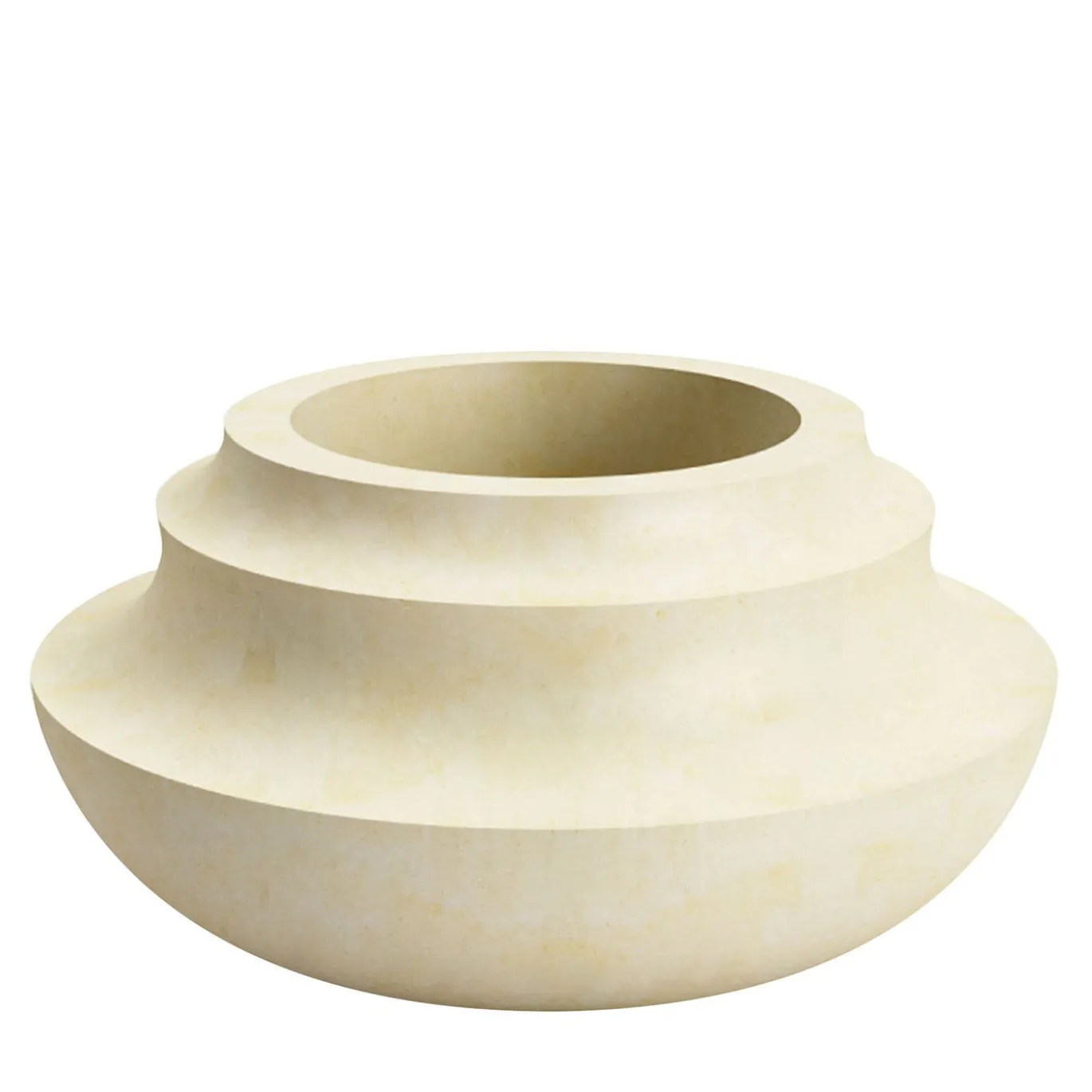 Vaso in pietra calcarea Profili A Lecce di Luca Scacchetti