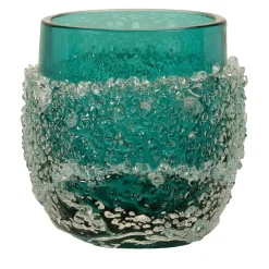 Vaso in vetro acquamarina Ghiaccio