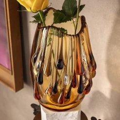 Vaso in vetro di Murano Golden Lagoon Tears