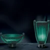Vaso in vetro di Murano verde