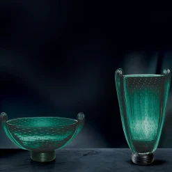 Vaso in vetro di Murano verde