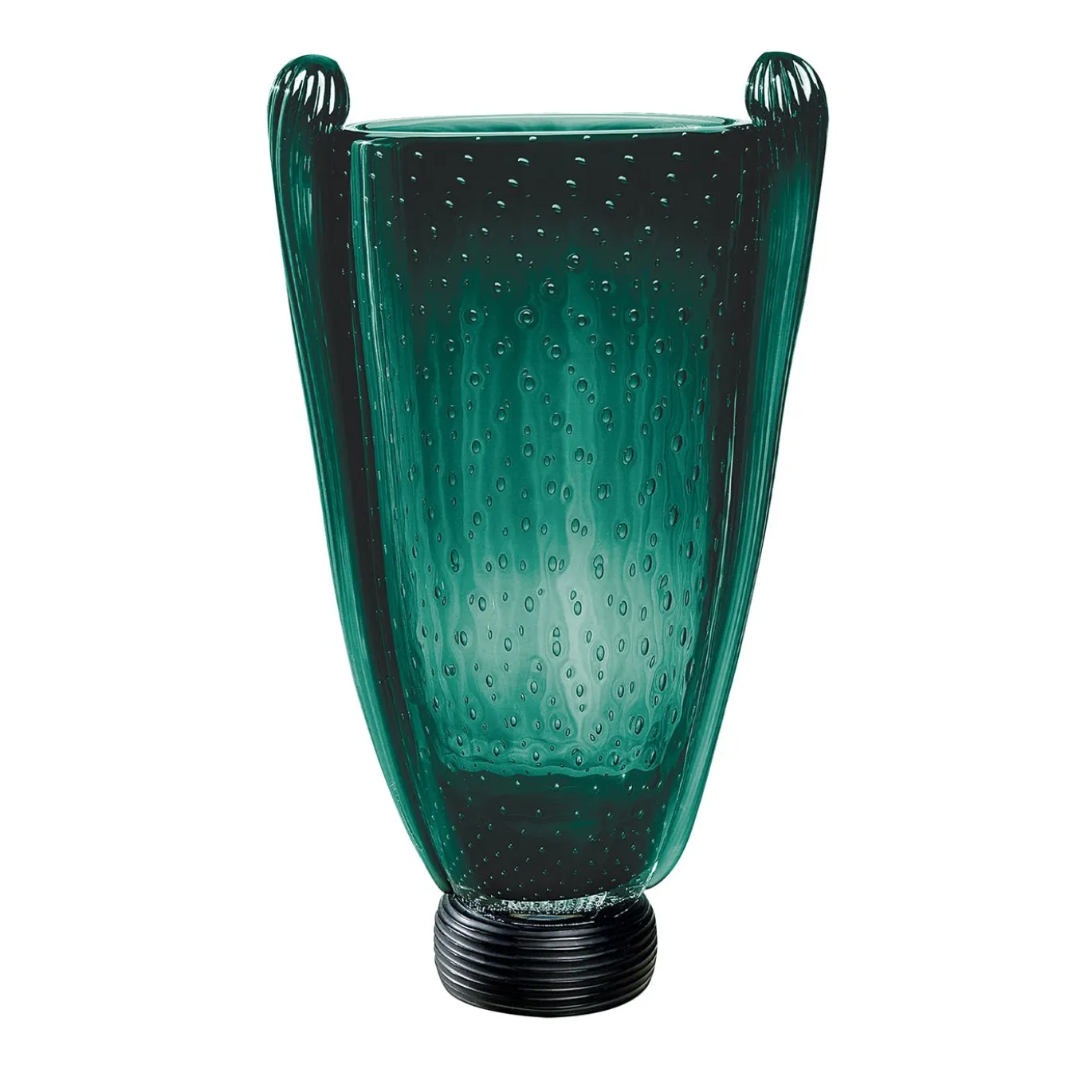Vaso in vetro di Murano verde