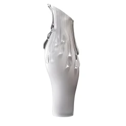 Vaso in vetro di Murano White Pearls