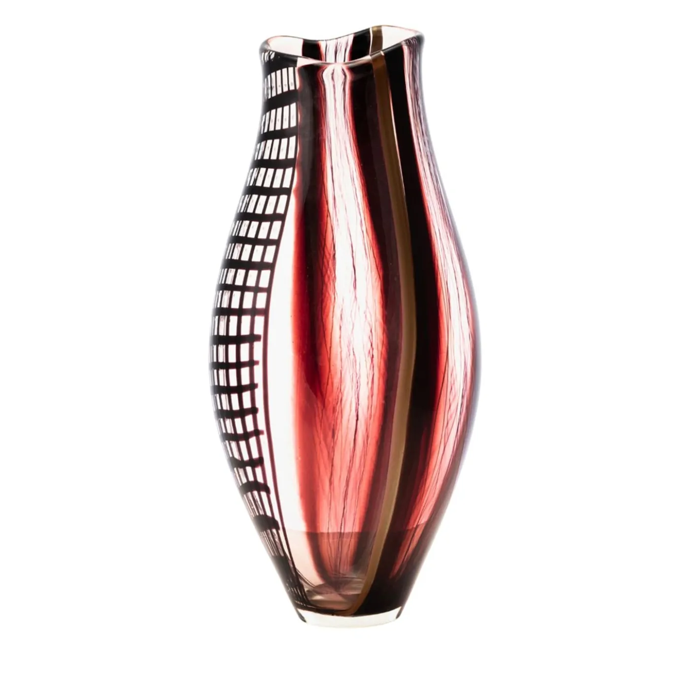Vaso in Vetro Policromo a Forma di Bocciolo Luce di Laguna