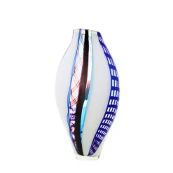 Vaso in Vetro Policromo a Forma di Bocciolo Soffio Veneziano