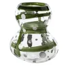 Vaso in vetro verde e argento Gran Bulbo Mini