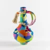 Vaso Jambo in gomma multicolore con bordo in rafia di Serena Confalonieri #3