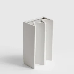 Vaso King in ceramica bianca