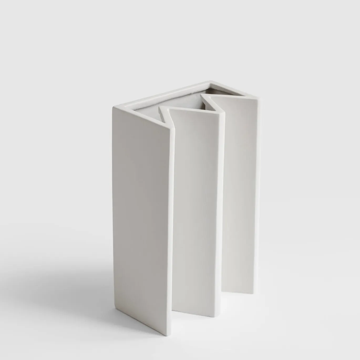 Vaso King in ceramica bianca