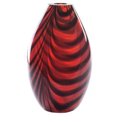 Vaso Knight in Vetro Soffiato Rosso