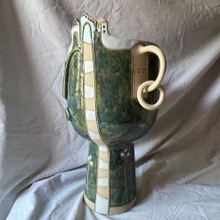 Vaso Kora Fiorita in Ceramica Verde della Collezione Emozionale