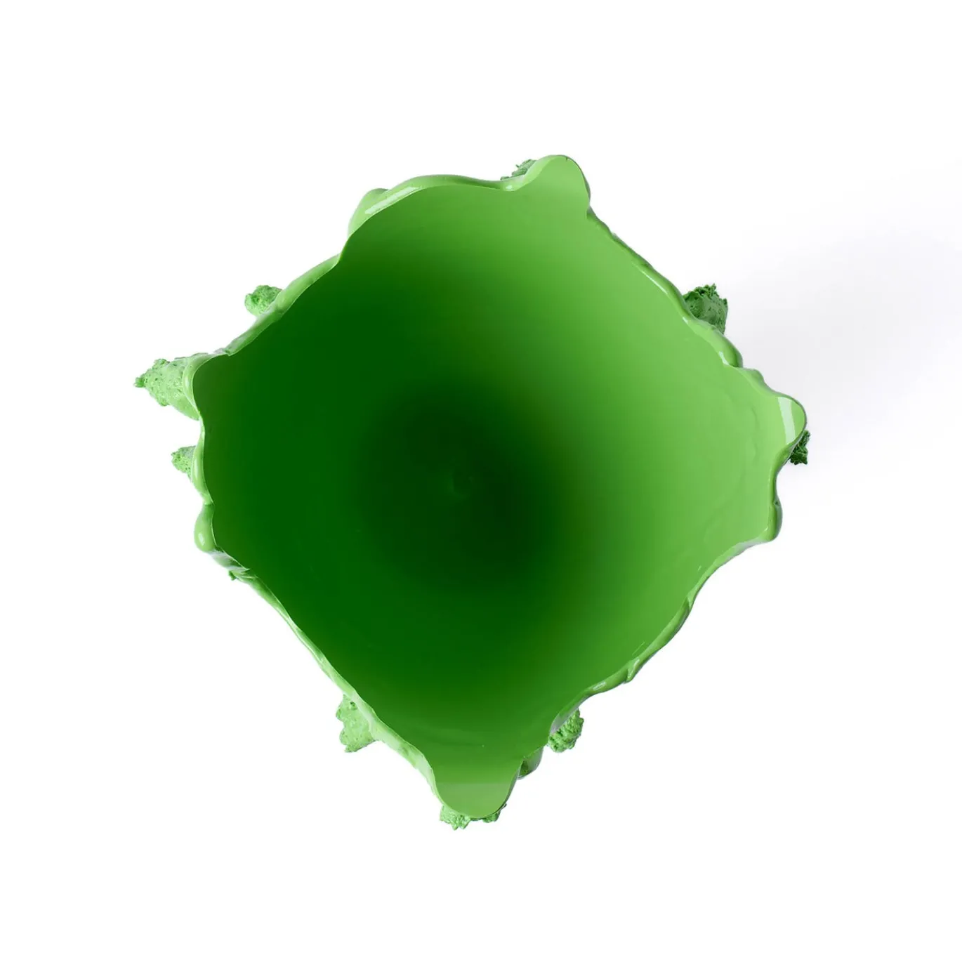 Vaso Lemon Special grande in resina verde mela opaco di Gaetano Pesce