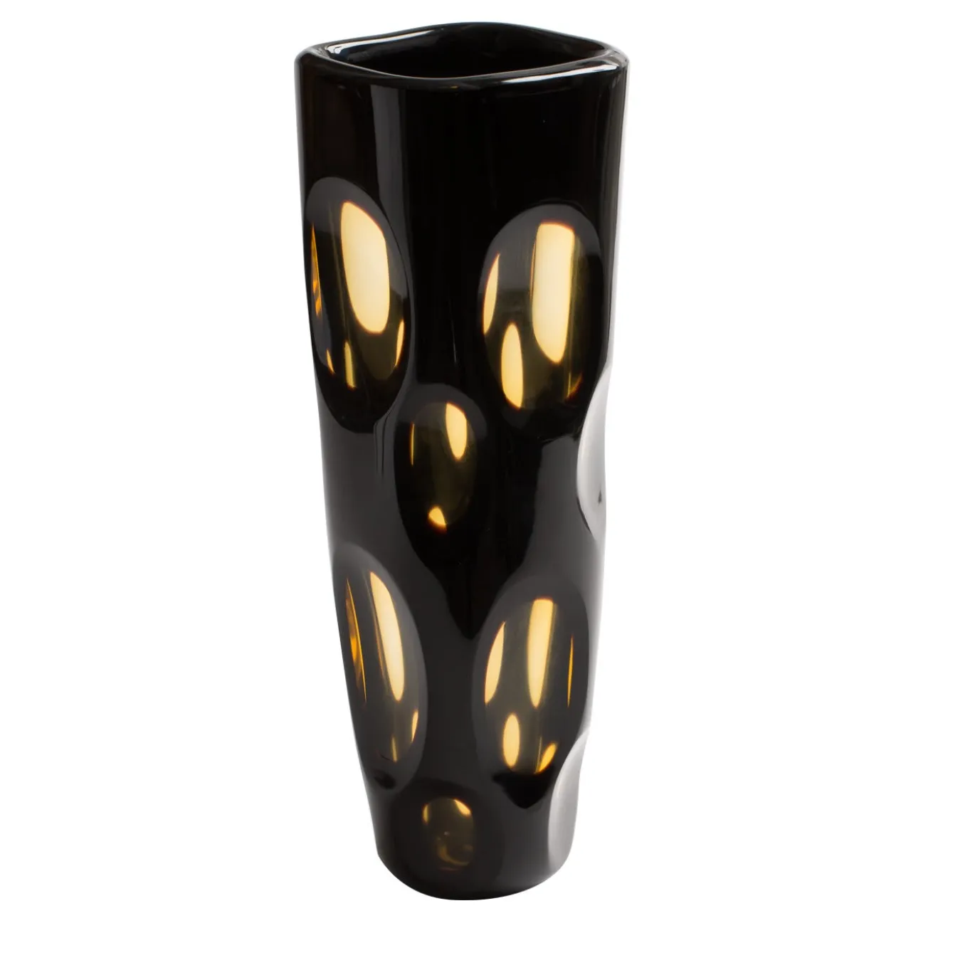 Vaso Leonardo in Vetro Nero